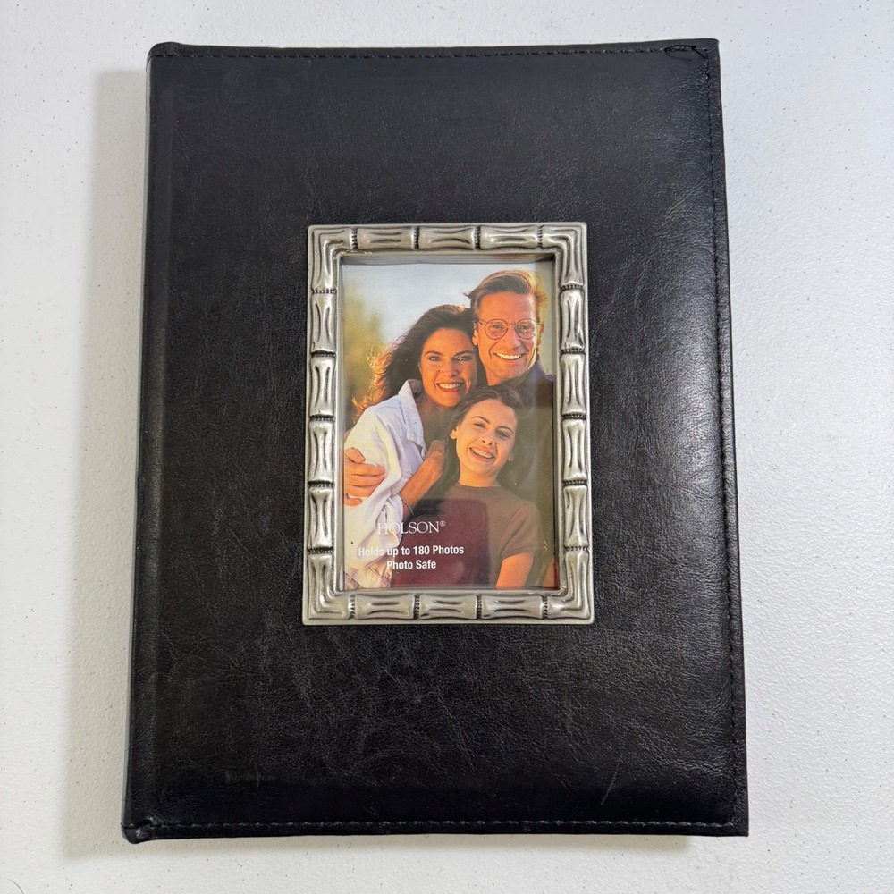 Holsen Black Leather Multi Layout Photo Album‎ Holds 180 4x6 Photos OLDSTOCK